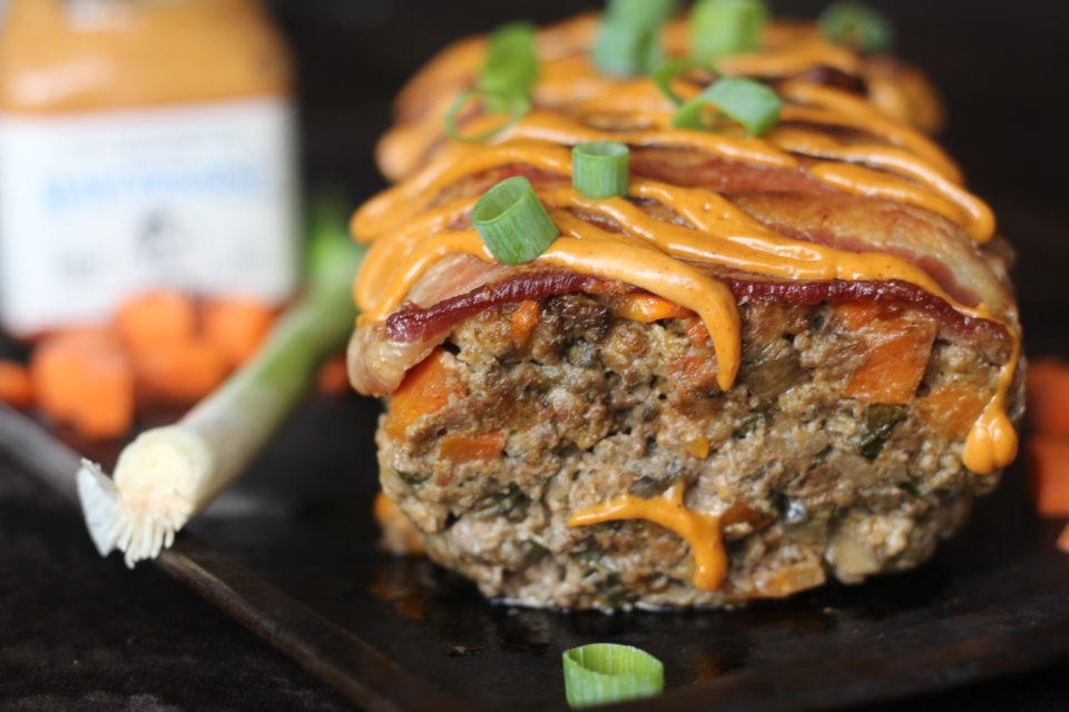 Keto- Bacon Chorizo Chipotle Smothered Meatloaf