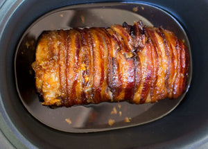 Crockpot Freezer Prep-Garlic Bacon Pork Loin